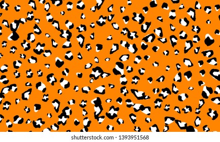 Leopard print design. Animal skin pattern. Vector illustration.