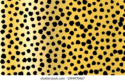 Leopard print design. Animal skin pattern. Vector illustration.