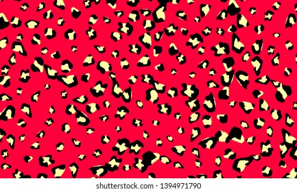 Leopard print design. Animal skin pattern. Vector illustration.
