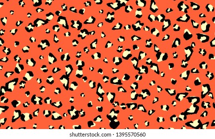 Leopard print design. Animal skin pattern. Vector illustration.
