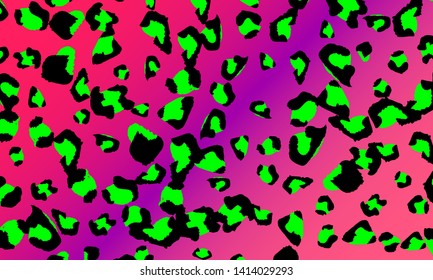 Leopard print design. Animal skin pattern. Vector illustration.