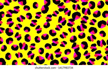 Leopard print design. Animal skin pattern. Vector illustration.