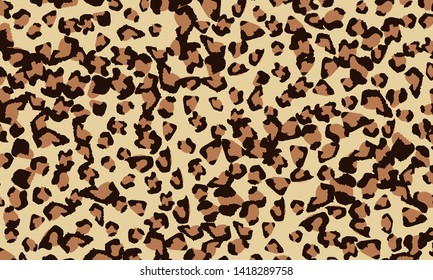 Leopard print design. Animal skin pattern. Vector illustration.