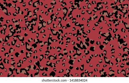 Leopard print design. Animal skin pattern. Vector illustration.