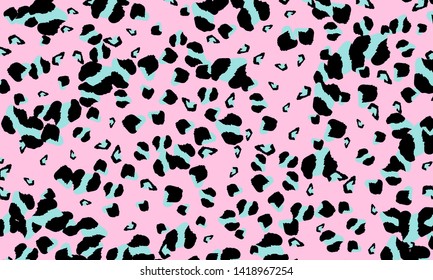 Leopard print design. Animal skin pattern. Vector illustration.