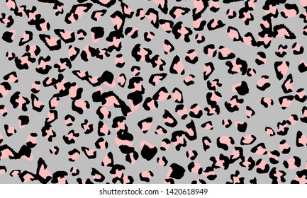 Leopard print design. Animal skin pattern. Vector illustration.