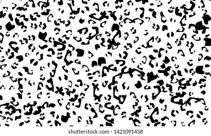 Leopard print design. Animal skin pattern. Vector illustration.