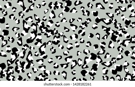 Leopard print design. Animal skin pattern. Vector illustration.