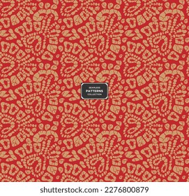 Leopard print design animal skin print fur texture background Vector seamless pattern