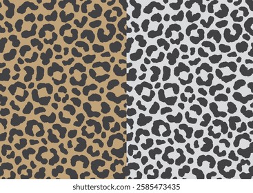 leopard print design gray and yellow