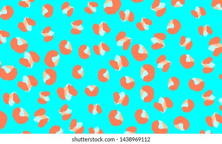Leopard print design. Panther skin. Retro fabric pattern. Spotted fur texture. Animal print leopard. Vector illustration.