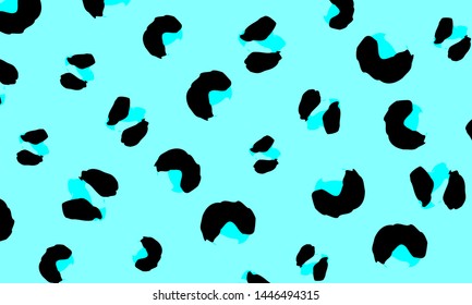 Leopard print design. Panther skin. Retro fabric pattern. Spotted fur texture. Animal print leopard. Vector illustration.