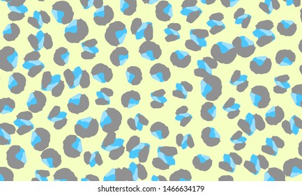 Leopard print design. Panther skin. Retro fabric pattern. Spotted fur texture. Animal print leopard. Vector illustration.