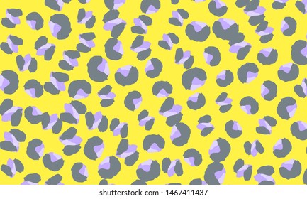 Leopard print design. Panther skin. Retro fabric pattern. Spotted fur texture. Animal print leopard. Vector illustration.