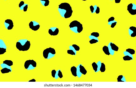 Leopard print design. Panther skin. Retro fabric pattern. Spotted fur texture. Animal print leopard. Vector illustration.