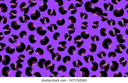 Leopard print design. Panther skin. Retro fabric pattern. Spotted fur texture. Animal print leopard. Vector illustration.