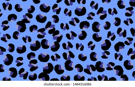 Leopard print design. Panther skin. Retro fabric pattern. Spotted fur texture. Animal print leopard. Vector illustration.