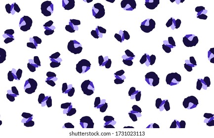Leopard Print Design. Purple Color. Animal Pattern. Leopard Print Seamless. Panther Skin. Retro Seamless Pattern. Spotted Fur Texture. Animal Print Leopard. Vector Illustration.