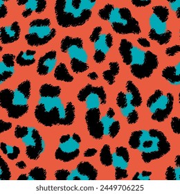 Diseño de impresión de leopardo diseño de impresión de patrón sin fisuras. Diseño de Ilustración vectorial para telas de moda, grafismo textil y estampados.