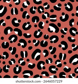 Leopard print design seamless pattern print design. Vector illustration design for fashion fabrics, textile graphics, and prints.