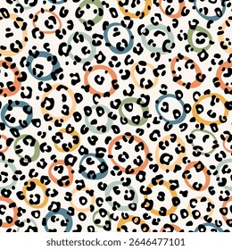 Leopard print design seamless pattern print design. Vector illustration design for fashion fabrics, textile graphics, and prints.
