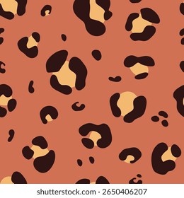 Leopard print design seamless pattern print design. Vector illustration design for fashion fabrics, textile graphics, and prints.	