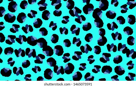Leopard print design. Spotted fur texture. Panther skin. Retro fabric pattern. Animal print leopard. Vector illustration.