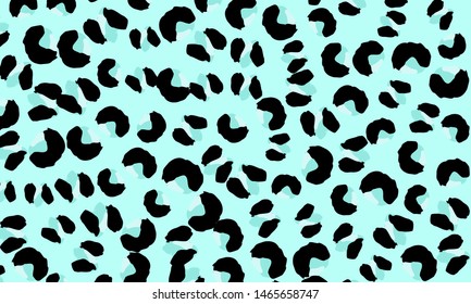 Leopard print design. Spotted fur texture. Panther skin. Retro fabric pattern. Animal print leopard. Vector illustration.