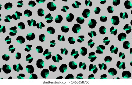 Leopard print design. Spotted fur texture. Panther skin. Retro fabric pattern. Animal print leopard. Vector illustration.