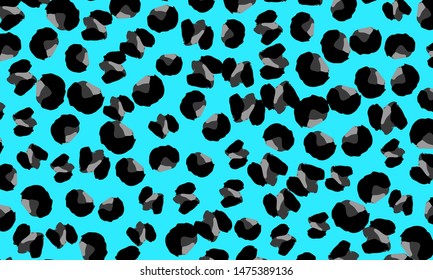 Leopard print design. Spotted fur texture. Panther skin. Retro fabric pattern. Animal print leopard. Vector illustration.