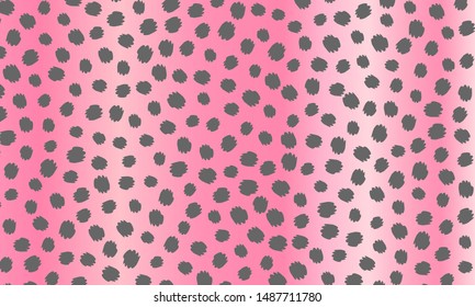 Leopard print design. Spotted fur texture. Panther skin. Retro fabric pattern. Animal print leopard. Vector illustration.