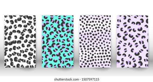 Leopard print design. Spotted fur texture. Panther skin. Retro fabric pattern. Animal print leopard. Vector illustration.