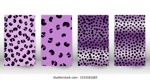 Leopard print design. Spotted fur texture. Panther skin. Retro fabric pattern. Animal print leopard. Vector illustration.