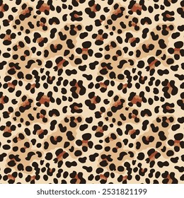 leopard print design stylish seamless vector pattern for print, animal skin texture