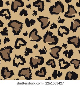 Leopard print with heart pattern vector trendy animal background for textile