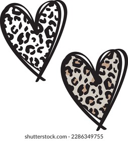 Leopard print heart, Valentine's Day