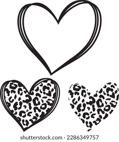 Leopard print heart, Valentine's Day