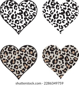 Leopard print heart, Valentine's Day