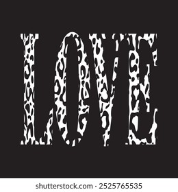 Leopard print, Love letters, Graphic design print t-shirts fashion, illustration, vector, posters, cards, stickers, mug