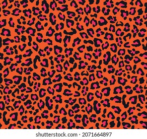 
leopard print, modern seamless trendy design, vector texture.