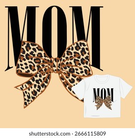 Ilustración vectorial de Coquette de Mamá con Estampado de Leopardo