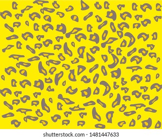 Leopard print on the yellow background