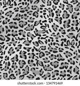 leopard print pattern gray scale vector