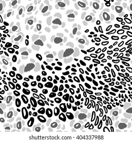 Leopard print pattern neon color. layers effect animal spots. Vector animal background.