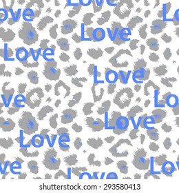 Leopard print pattern. Repeating seamless vector animal background.