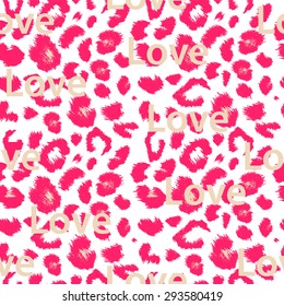 Leopard print pattern. Repeating seamless vector animal background.
