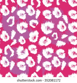 Leopard print pattern. Repeating seamless vector animal background.