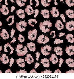 Leopard print pattern. Repeating seamless vector animal background.
