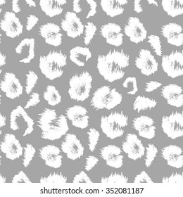 Leopard print pattern. Repeating seamless vector animal background.