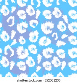 Leopard print pattern. Repeating seamless vector animal background.